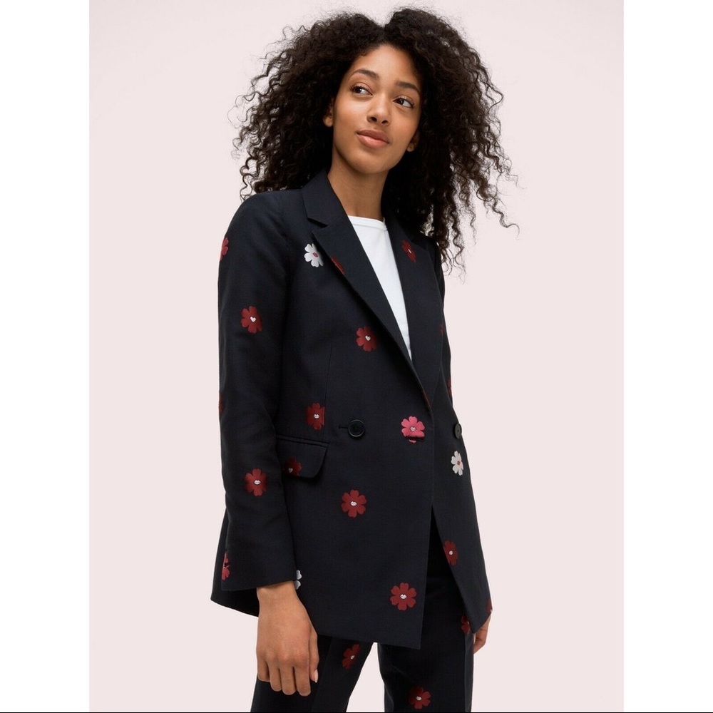 Kate Spade Floral Kiss Jacquard Blazer